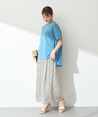 earth music&ecology バックプリーツドッキングチュニック Blue