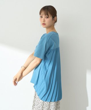 earth music&ecology バックプリーツドッキングチュニック Blue