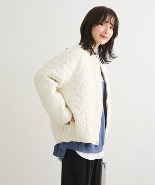 Green Parks ・ｓｗｉｎｇ　ｂｙ　ハートキルトコクーンブルゾン Ivory