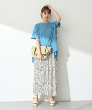 earth music&ecology バックプリーツドッキングチュニック Blue