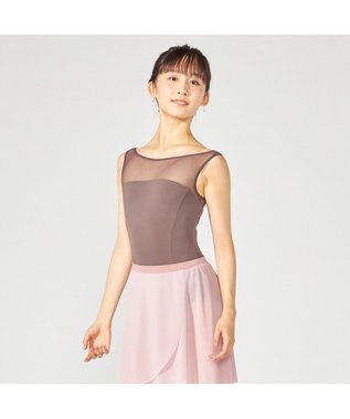 Chacott ノースリーブレオタード ダークブラウン