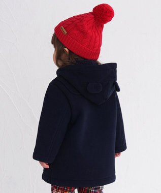 MIKI HOUSE HOT BISCUITS 【80-120cm】 フリースボンディング ダッフルコート 紺