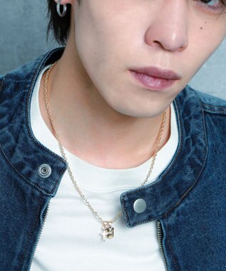 WEGO Mラインストーンダブルモチーフネックレス 柄2