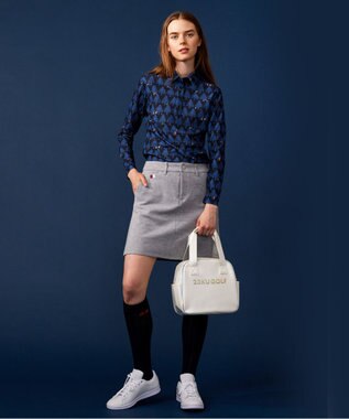 23区GOLF 【WOMEN】【ストレッチ】ポンチ スカート ライトグレー系