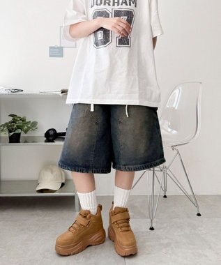 WEGO 【MLサイズ展開】ハイカットベルト厚底スニーカー キャメル