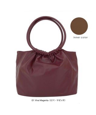 ROOTOTE 1251【合皮ギャザートート】LT.デリ.クランプリー-A 01：ビバマゼンタ