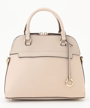 組曲 【ショルダーベルト付き】ボストンハンドバッグ ベージュ系