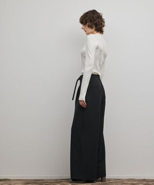 GRACE CONTINENTAL スクエアリブニットトップ ホワイト