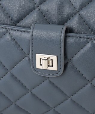 J.PRESS LADIES 【2way】キルティング ショルダー バッグ ダルブルー系