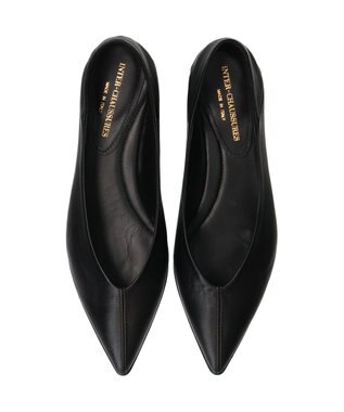 INTER-CHAUSSURES 【INTER-CHAUSSURES】ポインテッドトウサケットバレエシューズ ブラック