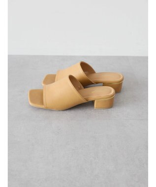 AMERICAN HOLIC スクエアトゥサンダル Camel