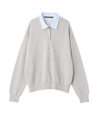 YECCA VECCA 2wayレイヤード風ポロニット Gray