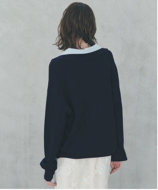 YECCA VECCA 2wayレイヤード風ポロニット Navy