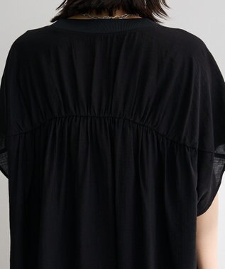 Green Parks フレンチスリーブリブドッキングシャツ Black
