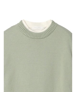 Green Parks ＳＥＴ２点　ニットベスト＋シャツワンピース Green