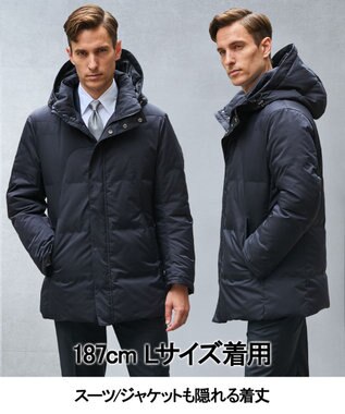 GOTAIRIKU WEB限定【仕事で着られる】ドレスダウンコート_ストレッチツイル_25年新作 ブラック系