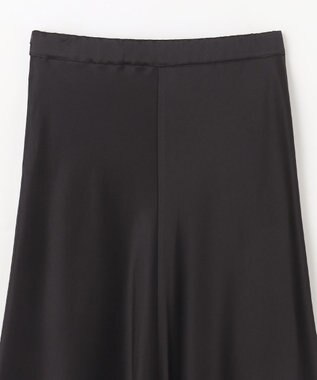 GRACE CONTINENTAL サテンバイアスロングスカート ブラック