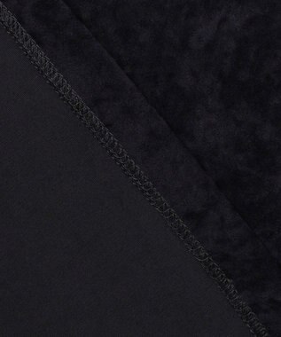 BEIGE， 【洗える・BAILA掲載】BUTLER / ストレッチベロアボートネックカットソー Black