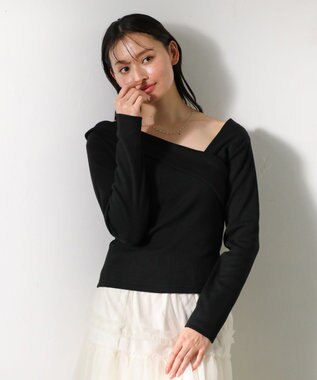 Green Parks ・ｓｗｉｎｇ　ｂｙ　クロスネックプルオーバー Black