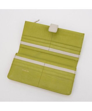 UNBILLION アトランタ ATLANTA / 牛革二つ折りカラーコンビ長財布 グリーン