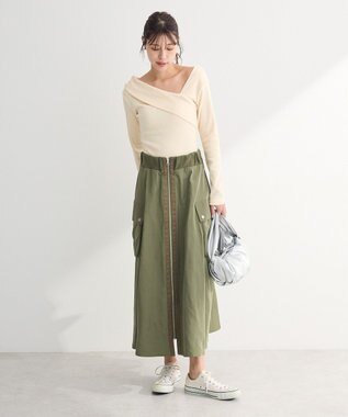 Green Parks ・ｓｗｉｎｇ　ｂｙ　クロスネックプルオーバー Ivory
