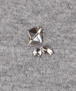 ICB 【洗える】 ジュエルニットプルオーバー ライトグレー系