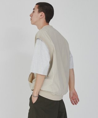 WEGO ナイロンVネックベスト ベージュ