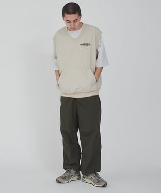 WEGO ナイロンVネックベスト ベージュ