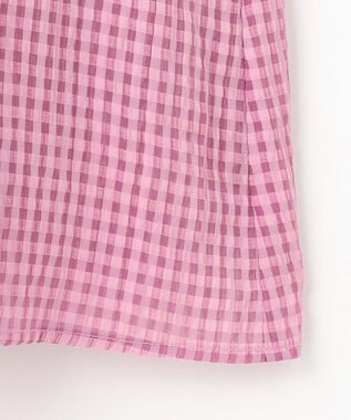 組曲 KIDS 【150-160㎝】ギンガムサッカー ワンピース ラズベリー