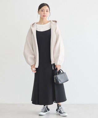 earth music&ecology フーディーダンボールジップブルゾン Ecru