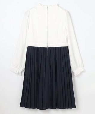 組曲 KIDS 【150-170㎝】グレンチェックジャケット＆プリーツワンピース セット ネイビー×チェック系