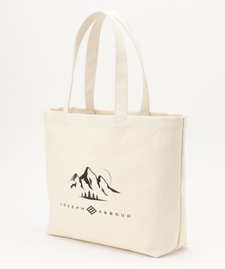 JOSEPH ABBOUD MOUNTAIN 【UNISEX】キャンバストートバック アイボリー系