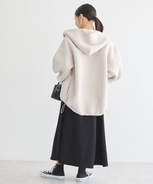 earth music&ecology フーディーダンボールジップブルゾン Ecru