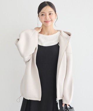 earth music&ecology フーディーダンボールジップブルゾン Ecru