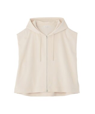 Green Parks フード付ベスト Ecru