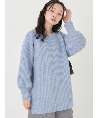 earth music&ecology ふわふわメランジチュニック Sax