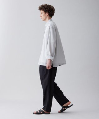 UNFILO MENS 【撥水】 コットンシャツ グレーストライプ