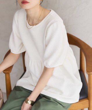 AMERICAN HOLIC フクレジャガードティアードプルオーバー Ivory