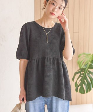 AMERICAN HOLIC フクレジャガードティアードプルオーバー Black