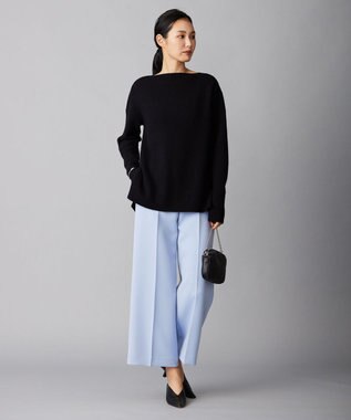 ICB 【洗える】トリプルクロスツイル ワイドパンツ スカイブルー系