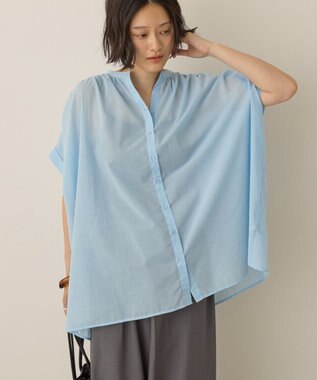 AMERICAN HOLIC イージーケア 接触冷感フレンチスリーブギャザーシャツ