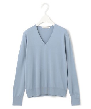 ICB 【WEB限定カラーあり】 シンセティックハイゲージ Vネックプルオーバー ライトブルー系