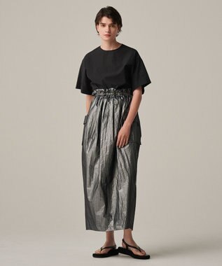 uncrave 【手洗い可】シアー ブラウス（uncrave WHITE） ブラック