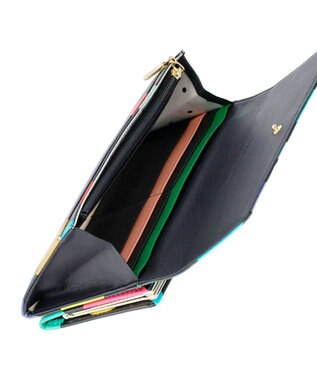 tsumori chisato CARRY カラフルズームドット がま口 長財布 ブラック