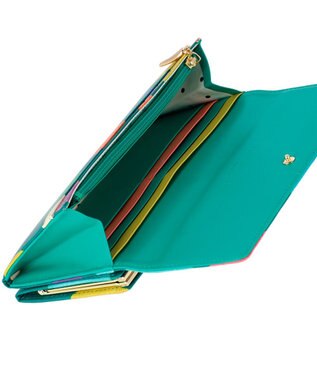 tsumori chisato CARRY カラフルズームドット がま口 長財布 グリーン