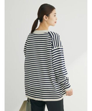 Green Parks 洗える　アソートミドル丈カーディガン Border