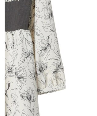 earth music&ecology リブドッキングフラワーワンピース Ivory