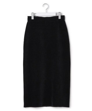 23区 S 【SLOW/一部店舗限定】ベロア風ニット スカート ブラック系