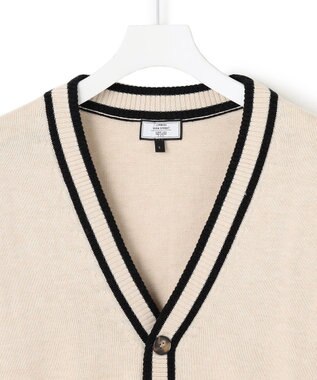 J.PRESS YORK STREET 【UNISEX】ANTI PILLING WOOL Vネックカーディガン アイボリー系