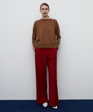 BEIGE， 【S-size】LA MONNAIE / クルーネックニット Red×Camel